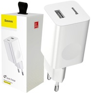 BASEUS RÝCHLA SIEŤOVÁ NABÍJAČKA NAPÁJACÍ ZDROJ PRE TELEFÓN USB QC 3.0 24W 3A BASEUS RÝCHLA SIEŤOVÁ NABÍJAČKA NAPÁJACÍ ZDROJ PRE TELEFÓN USB QC 3.0 24W 3A