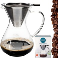 ALTOM DIZAJNOVÝ SKLENENÝ KONVIČKA NA KÁVO A ČAJ 800 ML 4 ŠÁLKY ALTOM DIZAJNOVÝ SKLENENÝ KONVIČKA NA KÁVO A ČAJ 800 ML 4 ŠÁLKY