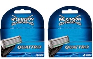 Náplne pre holiace strojčeky Wilkinson Sword Quattro, 8 kusov Náplne pre holiace strojčeky Wilkinson Sword Quattro, 8 kusov