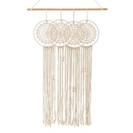Boho Macrame lapač snov na stenu 48x70cm Boho Macrame lapač snov na stenu 48x70cm