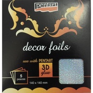 PENTART Dekoračná fólia s trblietkami 14X14cm 5 listov PENTART Dekoračná fólia s trblietkami 14X14cm 5 listov