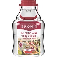 Plastový balón na víno s rúčkou, 10 L BROWIN, s kvasnou trubicou Plastový balón na víno s rúčkou, 10 L BROWIN, s kvasnou trubicou
