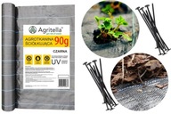 Čierna pevná 90g agrotextília 0,6x100m + PINS Čierna pevná 90g agrotextília 0,6x100m + PINS