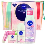 Nivea Cosmetics Set Micellar Liquid Roll Cream Cream + kozmetická taštička