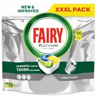 Fairy Platinum Lemon 100 3v1 ALL in ONE Kapsule do umývačky riadu 100 ks citrón