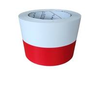 Tvary vlajky pásky 8 cm/45 m biele a červené Tvary vlajky pásky 8 cm/45 m biele a červené