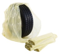 Tašky na pneumatiky Žlté HRUBÉ LDPE 50 ks