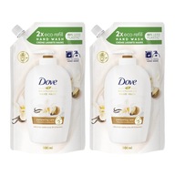 Dove Bambucké maslo s vanilkovým tekutým mydlom 2x500 ml Dove Bambucké maslo s vanilkovým tekutým mydlom 2x500 ml