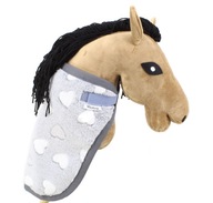 Koberec Mustang Fleece pre Hobby Horse (A3 - A4), šedé srdiečka Koberec Mustang Fleece pre Hobby Horse (A3 - A4), šedé srdiečka
