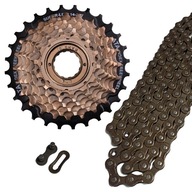 FREE SPEED SET ATA 7-rýchlostná 14-28T + DE-ONE REŤAZ FREE SPEED SET ATA 7-rýchlostná 14-28T + DE-ONE REŤAZ