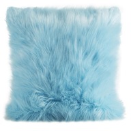 Obliečka na vankúš s nadýchaným vlasom 45X45, modrá