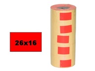 ČERVENÉ štítky Páska na štítkovač 26x16 100 ks