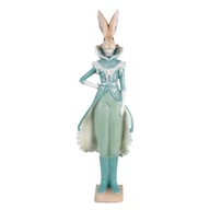 Figúrka zajaca v tyrkysovom oblečení 44 cm Clayre