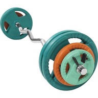 Zahnutá činka 35 kg 120 cm 30 mm (pogumovaná s rukoväťou Zahnutá činka 35 kg 120 cm 30 mm (pogumovaná s rukoväťou
