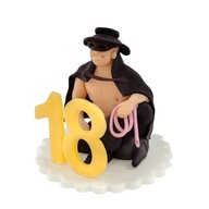 Dekorácia na tortu, cukrová figúrka ZORRO 18. narodeniny Dekorácia na tortu, cukrová figúrka ZORRO 18. narodeniny