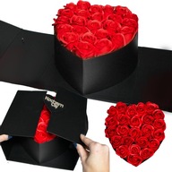 FLOWERBOX SRDCE 24 MYDLOVÝCH RUŽÍ DARČEK NA VALENTÍNA FLOWERBOX SRDCE 24 MYDLOVÝCH RUŽÍ DARČEK NA VALENTÍNA