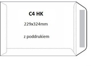 C4 biela HK + prúžok 229x324mm s potlačou 250 ks.