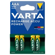 VARTA ACCU POWER AAA batérie 1000mAh 4 ks. VARTA ACCU POWER AAA batérie 1000mAh 4 ks.