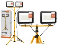 Halogénový LED statív Floodlight 2x50W LED stojan + kábel + zástrčka Halogénový LED statív Floodlight 2x50W LED stojan + kábel + zástrčka