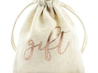 Taška z prírodnej bavlny, dekoratívny darček x10