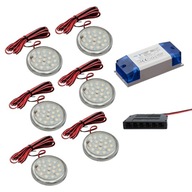 SET nábytkového LED osvetlenia 1,5W 12V okrúhle