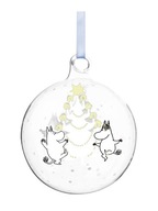 Ozdoba vianočný stromček bublina Vianočný stromček Mumínky 9 cm
