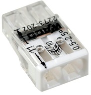 WAGO QUICK CONNECTOR univerzálny konektor drôt 0,5-2,5 mm² /2 2273-202 100 ks WAGO QUICK CONNECTOR univerzálny konektor drôt 0,5-2,5 mm² /2 2273-202 100 ks