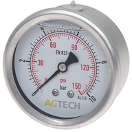 Glycerínový tlakomer G 1/4 0-60 BAR fi 63 AGTECH Glycerínový tlakomer G 1/4 0-60 BAR fi 63 AGTECH