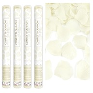 Confetti Tube Okvetné lístky ruží krémové svadobné narodeninové trubičky 60 cm Confetti Tube Okvetné lístky ruží krémové svadobné narodeninové trubičky 60 cm