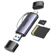 ADAPTÉR NA ČÍTAČKU KARIET UGREEN USB 3.0 USB-C SD microSD SDHC TF PLUG&PLAY ADAPTÉR NA ČÍTAČKU KARIET UGREEN USB 3.0 USB-C SD microSD SDHC TF PLUG&PLAY