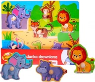 Drevené puzzle Zoo, rúčky Drevené puzzle Zoo, rúčky