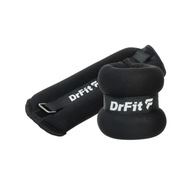 DrFit posilňovacie závažia na členky a zápästie 2x 0,5kg čierne