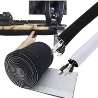 NEOPRÉN ORGANIZÁTOR MASKA KRYT KABELOVÝ KABEL 3m dlhý biely čierny 11cm široký NEOPRÉN ORGANIZÁTOR MASKA KRYT KABELOVÝ KABEL 3m dlhý biely čierny 11cm široký