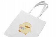 Kačica taška s nožom, Meme Funny Gift Eco White Kačica taška s nožom, Meme Funny Gift Eco White