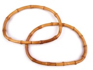 Bambusové uši macrame obruč na tašku 17x12,5cm 2ks Bambusové uši macrame obruč na tašku 17x12,5cm 2ks