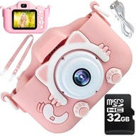 DIGITÁLNY FOTOAPARÁT DETSKÝ FOTOAPARÁT KARTA DETSKÉHO FOTOGRAFICKÉHO MAČIATKA 32GB HRY DIGITÁLNY FOTOAPARÁT DETSKÝ FOTOAPARÁT KARTA DETSKÉHO FOTOGRAFICKÉHO MAČIATKA 32GB HRY