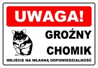 Menovka OZNÁMENIE Nálepka NEBEZPEČNÝ ŠKRČEK ~ A5.