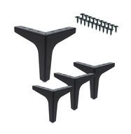 SET Nohy, nábytkové nožičky, čierne matné nožičky podkrovných skriniek, súprava, 15 cm SET Nohy, nábytkové nožičky, čierne matné nožičky podkrovných skriniek, súprava, 15 cm