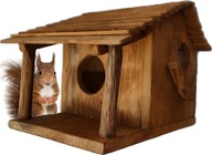 Domček pre veveričky, kŕmidlo, hniezdo pre veveričky