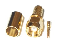 RSMA PLUG RP-SMA CRIMINATED H155 GOLD 10 kusov 0202 RSMA PLUG RP-SMA CRIMINATED H155 GOLD 10 kusov 0202