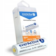 EverActive 18650 3200mAh batéria s micro USB EverActive 18650 3200mAh batéria s micro USB
