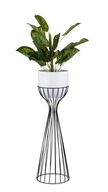 Stojanový kovový stojan na rastliny 68 cm čiernobiely LOFT Stojanový kovový stojan na rastliny 68 cm čiernobiely LOFT