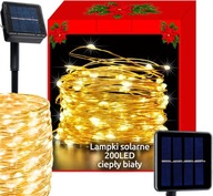 GARLAND LIGHTS SOLAR WIRE 200LED teplá biela