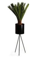 Štýlový dekoratívny čierny kvetináč podkrovný stojan na kvety