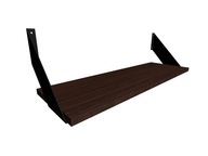 Wenge loft závesná polica 100 x 22 x 1,8 AM Wenge loft závesná polica 100 x 22 x 1,8 AM