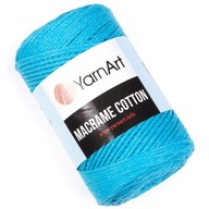 Šnúra YarnArt MACRAME COTTON modrá 763 Šnúra YarnArt MACRAME COTTON modrá 763