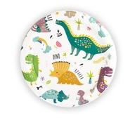 Zelené papierové taniere Dinosaury 18cm 6 ks