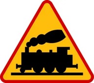 Značka A-10: Železničné priecestie bez závor - Nálepka