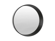 Podkrovné okrúhle nástenné zrkadlo v čiernom ráme 50 cm
