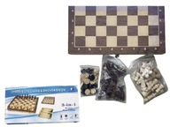 Drevené šachové figúrky 2v1 37x17 cm